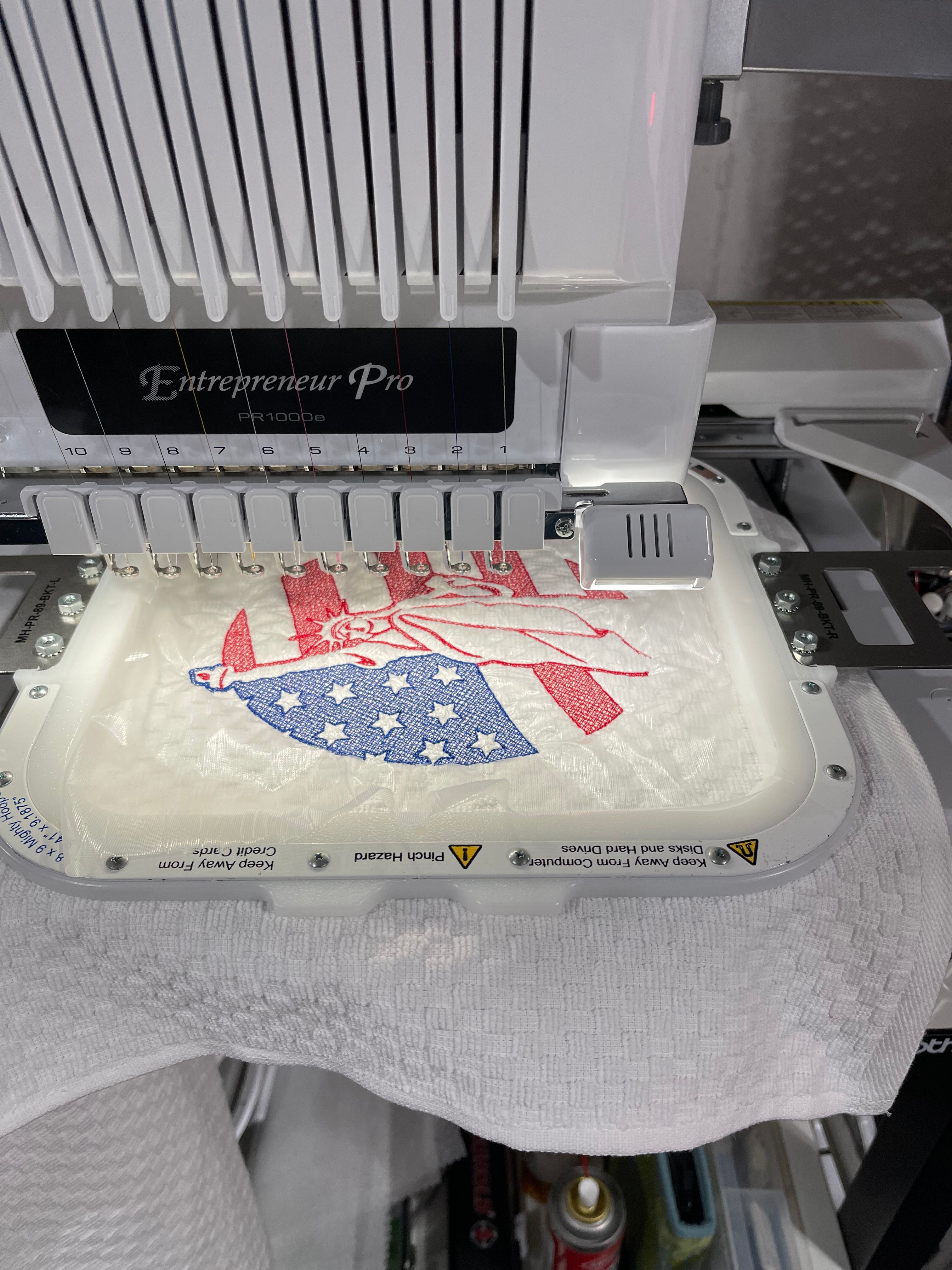 Lady Liberty Embroidered Hand Towels