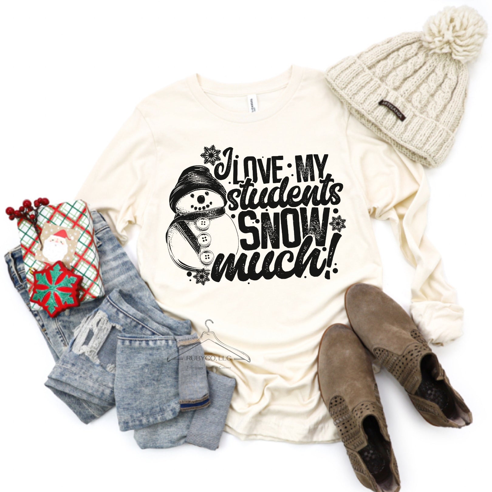 I Love My Students Snow Much - Valentines Long Sleeve Tee