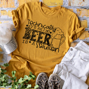 Beer is a Solution - Short Sleeve Tee