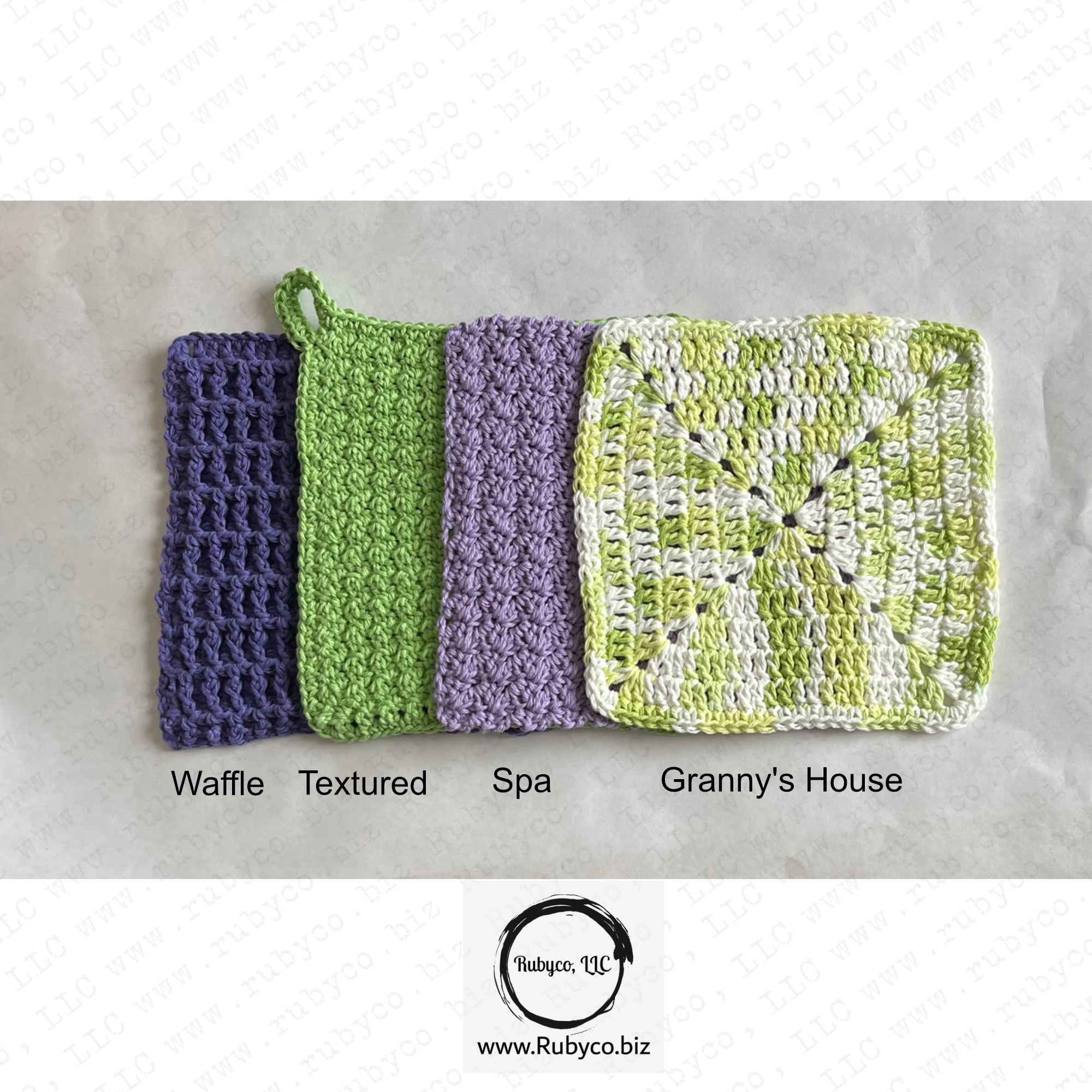 Crocheted Cotton Washcloths - Patriotic Collection