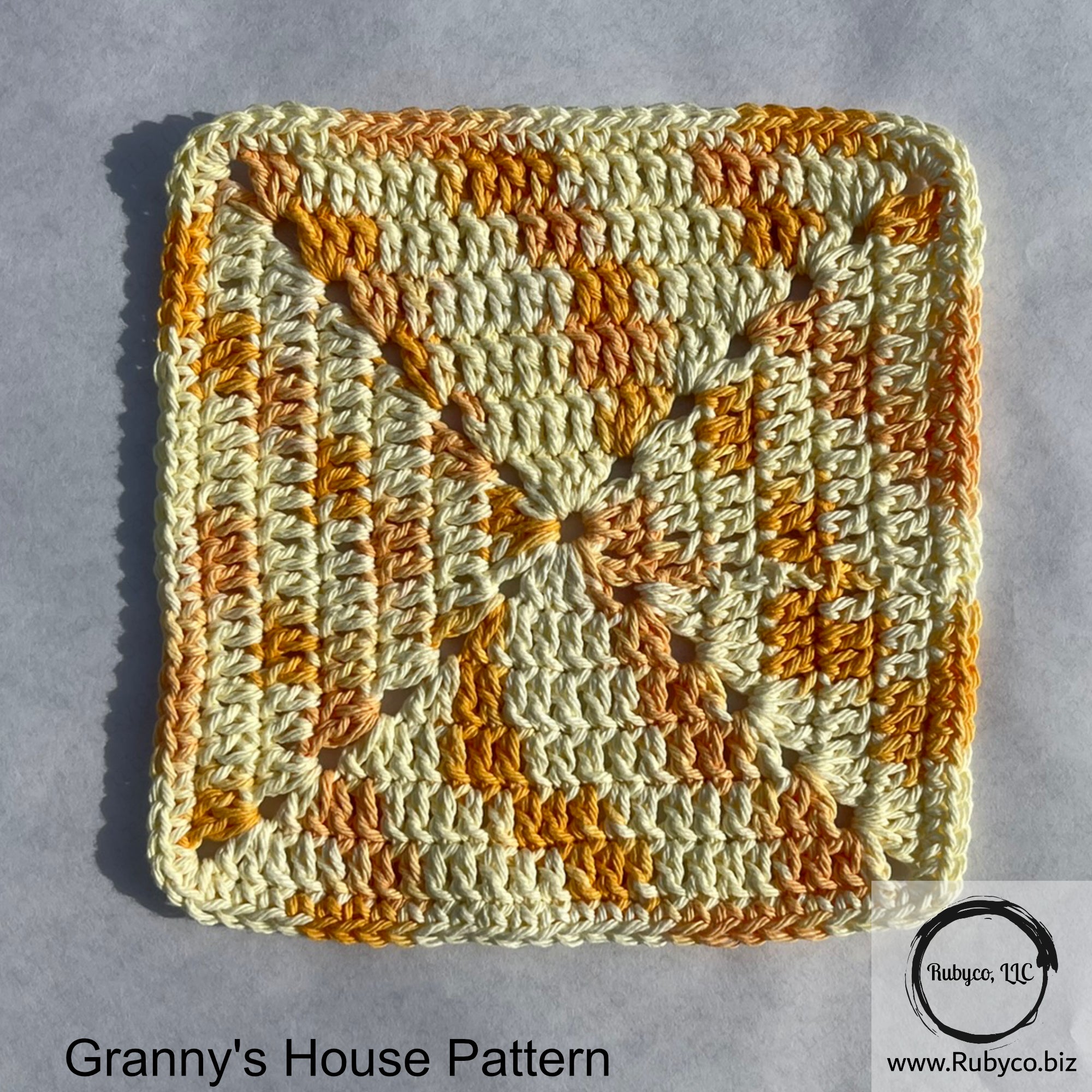 Crocheted Cotton Washcloths - Yellows & Oranges