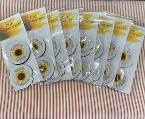 Sunflower I am the Storm Car Coasters